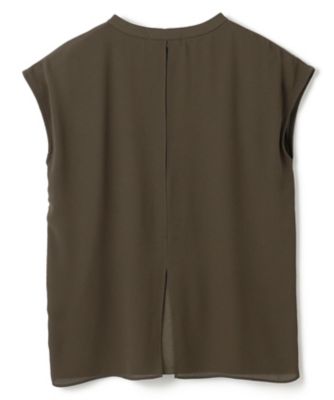 【ＷＥＢ限定・洗える】ＭＥＬＩＳＳＡ　／　バックシフォンスキッパー半袖トップス（ＫＫＣＷＧＭ６４５１）