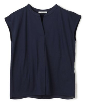 【ＷＥＢ限定・洗える】ＭＥＬＩＳＳＡ　／　バックシフォンスキッパー半袖トップス（ＫＫＣＷＧＭ６４５１）