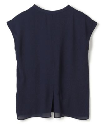 【ＷＥＢ限定・洗える】ＭＥＬＩＳＳＡ　／　バックシフォンスキッパー半袖トップス（ＫＫＣＷＧＭ６４５１）