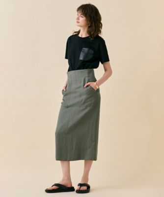 【ＷＥＢ限定・洗える】ＴＯＲＥＮＩＡ　／　レザーポケットコットンクルーネックＴシャツ（ＫＫＣＷＧＭ６４５２）