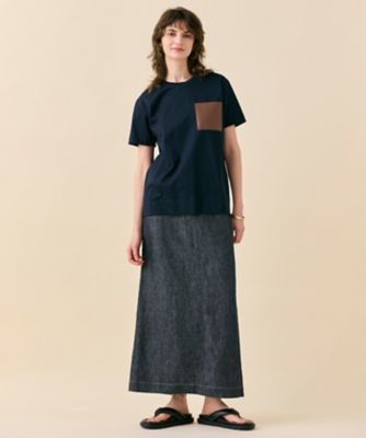 【ＷＥＢ限定・洗える】ＴＯＲＥＮＩＡ　／　レザーポケットコットンクルーネックＴシャツ（ＫＫＣＷＧＭ６４５２）