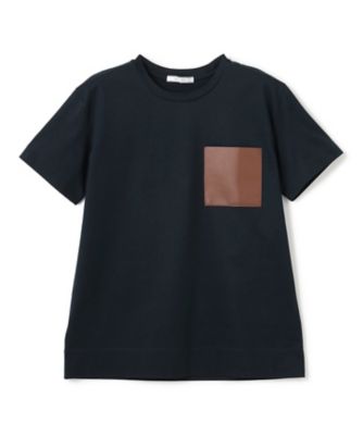 【ＷＥＢ限定・洗える】ＴＯＲＥＮＩＡ　／　レザーポケットコットンクルーネックＴシャツ（ＫＫＣＷＧＭ６４５２）