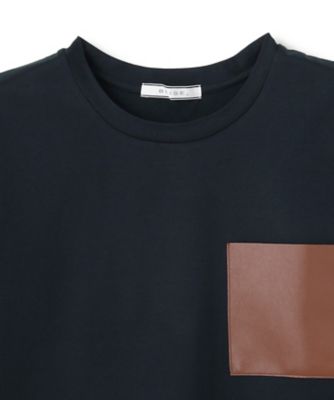 【ＷＥＢ限定・洗える】ＴＯＲＥＮＩＡ　／　レザーポケットコットンクルーネックＴシャツ（ＫＫＣＷＧＭ６４５２）