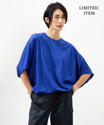 【アイシービー】ドルマンスリーブプルオーバー 五分袖丈 ハイゲージニット シャツ WEB限定・洗える】Ly．COハイゲージ ドルマンスリーブ