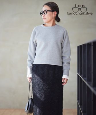 ICB×tamachan＿style コラボ】ラメスウェット 