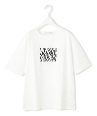 接触冷感・UVケア・洗える】ゼブラ柄 TEE（KKCYGM0604