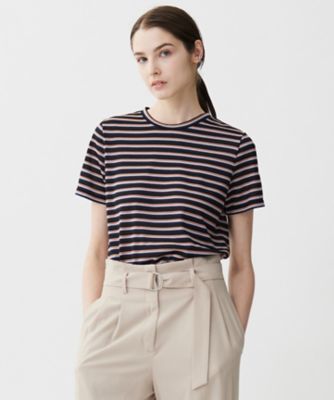 ＜ICB (Women)＞【洗える】　シアーマルチボーダー　カットソー（ＫＫＣＹＧＭ０７０４）