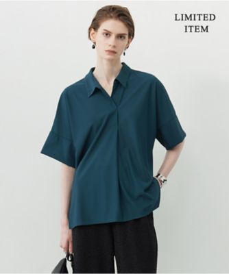 WEB限定・洗える】シアートリコット スキッパーカットソー