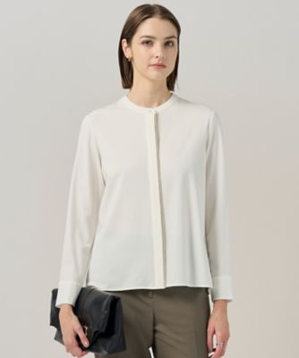 ＜ICB (Women)＞【洗える】　コンパクトモクロディ　バンドカラーカットソー（ＫＫＣＹＧＷ０４０２）