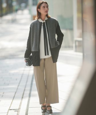 WEB限定カラーあり】マラボーテWジョーゼット ボウタイ付きシャツ