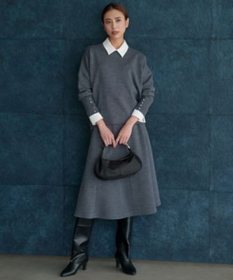 WEB限定カラーあり】マラボーテWジョーゼット ボウタイ付きシャツ