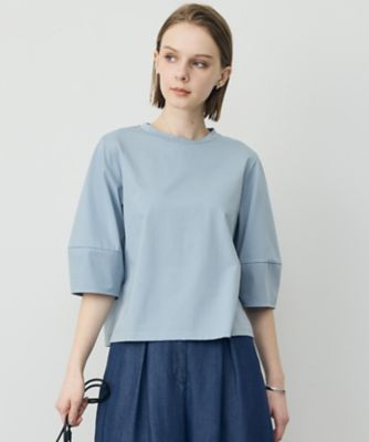 シャツジーナプレーディング ランタンスリーブカットソー 