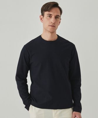 ジャケットのインナーに最適【ＷＥＢ＆一部店舗限定】キレイ目　鹿の子　ビズ長袖Ｔシャツ（ＫＫＧＯＣＡ０３０１）