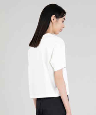 【エステータ】スーピマコットン　プレミアムジャージー　半袖クロップド丈Ｔシャツ（ＫＫＨ７ＣＭ０９３３）