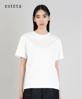 esteta (Women)/エステータ 【エステータ】スーピマコットン　プレミアムジャージー　半袖Ｔシャツ（ＫＫＨ８ＣＭ０９３２）