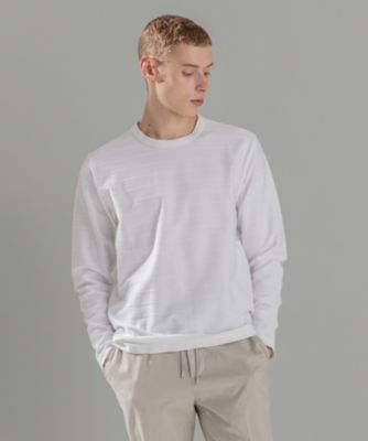 JOSEPH HOMME/ジョゼフ オム ブラッシュジャガード クルーネック長袖Tシャツ(KKJHCW0305)