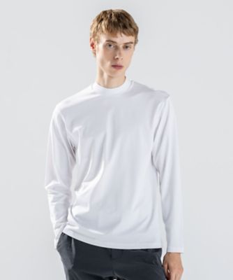 ハイゲージベアスムース モックネック長袖Tシャツ