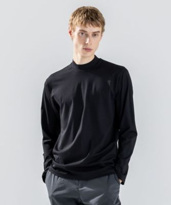 JOSEPH HOMME/ジョゼフ オム 新モデル【接触冷感/UVカット】ハイゲージベアスムース モックネック長袖Tシャツ(KKJHGA0202) 005_クロ トップス【三越伊勢丹/公式】
