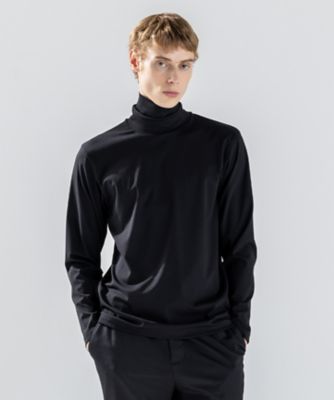 JOSEPH HOMME/ジョゼフ オム 新モデル【接触冷感/UVカット】ハイゲージベアスムース タートルネック長袖Tシャツ(KKJHGW0203) 005_クロ トップス【三越伊勢丹/公式】