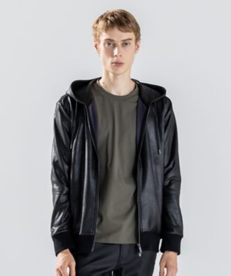 新素材【ストレッチ／光沢感】レザーライクジャージーコンビ