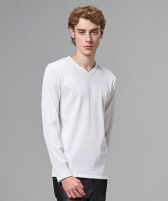 テックリブジャージー Vネックカットソー（KKJHLS0004