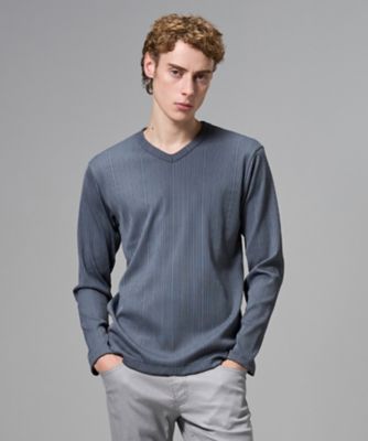 テックリブジャージー Vネックカットソー（KKJHLS0004