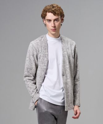 イージーケア】パフィーチェックジャージー カーディガン