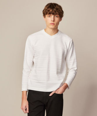 ＜JOSEPH ABBOUD (Men) ＞【オーガニックコットン使用】リンクスボーダー　Ｔシャツ（ＫＫＪＬＣＳ０１０１）