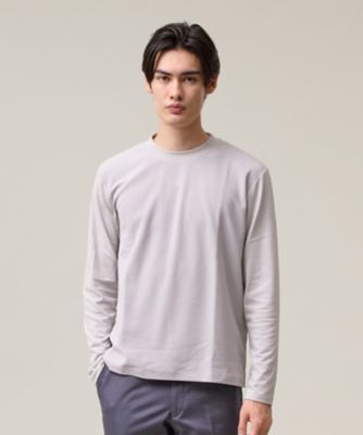 オンでもオフでも品よく快適に【ＵＶカット　／　接触冷感　／　吸水速乾】【Ｊ．ＰＲＥＳＳ　ＰＲＥＭＩＵＭ　ＪＥＲＳＥＹ】無地　ロングスリーブＴ