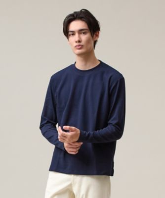 オンでもオフでも品よく快適に【ＵＶカット　／　接触冷感　／　吸水速乾】【Ｊ．ＰＲＥＳＳ　ＰＲＥＭＩＵＭ　ＪＥＲＳＥＹ】無地　ロングスリーブＴ