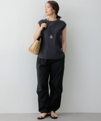 【ＳＬＯＷ／一部店舗限定】ランダムリブフライス　フレンチスリーブ　カットソー（ＫＫＳ１ＣＭ０９６３）
