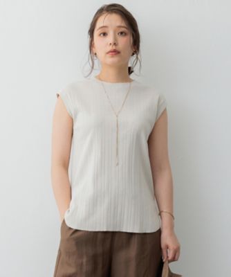 【ＳＬＯＷ／一部店舗限定】ランダムリブフライス　フレンチスリーブ　カットソー（ＫＫＳ１ＣＭ０９６３）