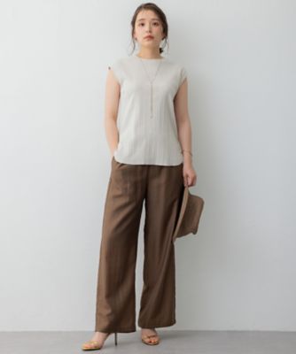 【ＳＬＯＷ／一部店舗限定】ランダムリブフライス　フレンチスリーブ　カットソー（ＫＫＳ１ＣＭ０９６３）