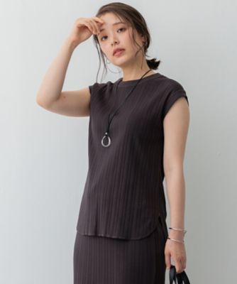 【ＳＬＯＷ／一部店舗限定】ランダムリブフライス　フレンチスリーブ　カットソー（ＫＫＳ１ＣＭ０９６３）