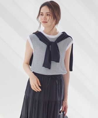 【ＳＬＯＷ／一部店舗限定】ランダムリブフライス　フレンチスリーブ　カットソー（ＫＫＳ１ＣＭ０９６３）