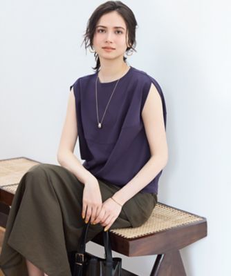 【ＳＬＯＷ／一部店舗限定】ライトツイストコットン　切り替えデザイン　Ｔシャツ（ＫＫＳ１ＧＭ０９６１）