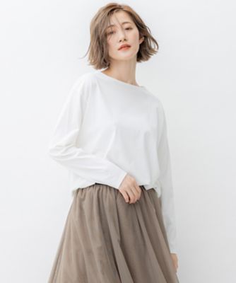 ＜23区 L (Women/大きいサイズ)＞【ＳＬＯＷ／一部店舗限定】ギザコットンボーダー　ボートネックカットソー（ＫＫＳ１ＳＡ０９３２）