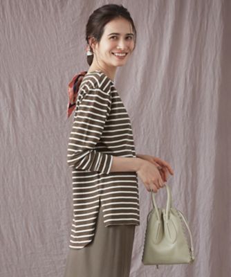 【ＳＬＯＷ／一部店舗限定】ギザコットンボーダー　ボートネックカットソー（ＫＫＳ１ＳＡ０９３２）