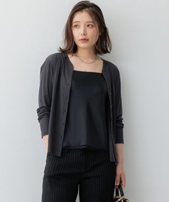 ＜23区 S (Women/小さいサイズ)＞【ＳＬＯＷ／一部店舗限定】シアーツイストシングルジャージー　カーディガン（ＫＫＳ２ＣＭ０９６５）