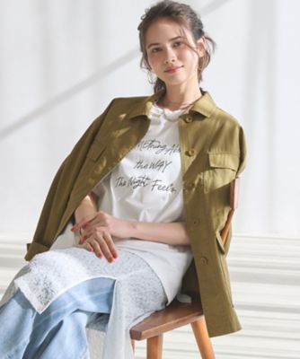 ＜23区 S (Women/小さいサイズ)＞【ＳＬＯＷ／一部店舗限定】ヴィンテージライク　ロゴ　Ｔシャツ（ＫＫＳ２ＬＭ０９３２）