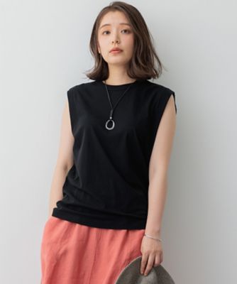 和紙ジャージー ノースリーブカットソー COMME CA｜和紙ジャージー ノースリーブカットソー | Rakuten