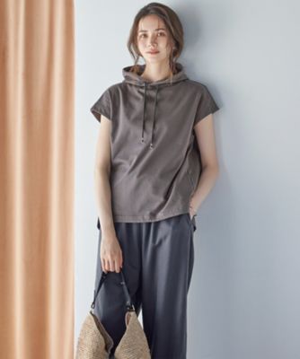 【ＳＬＯＷ／一部店舗限定】コンパクトインレー　フレンチスリーブ　フーディー（ＫＫＳＷＣＭ０９６６）