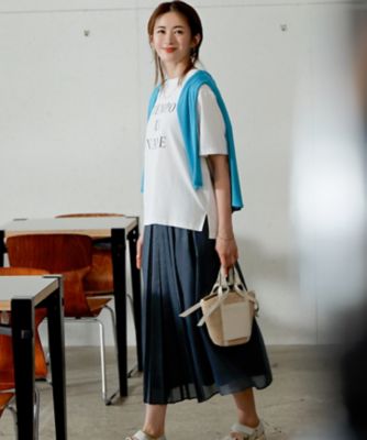 tシャツ 「SLOW/一部店舗限定」MVSコットン カシュクール 5分丈 Tシャツ レディース 23区｜【SLOW/一部店舗限定】MVSコットン カシュクール 5分丈 T