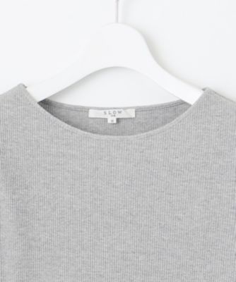 SLOW／一部店舗限定】ラメリブジャージー ロングTシャツ