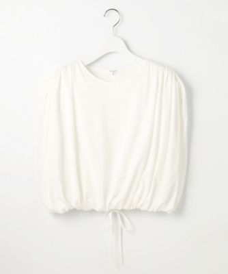 【ＳＬＯＷ／一部店舗限定】ファインゲージ　ギャザー　Ｔシャツ（ＫＫＳＷＧＭ０９６４）