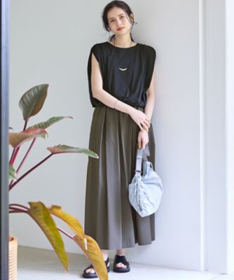 【ＳＬＯＷ／一部店舗限定】ファインゲージ　ギャザー　Ｔシャツ（ＫＫＳＷＧＭ０９６４）