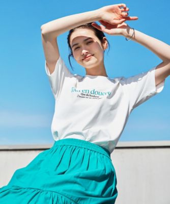 ＜23区 (Women)＞【ＳＬＯＷ／洗える】ロゴ　Ｔシャツ（ＫＫＳＷＳＭ０９３６）