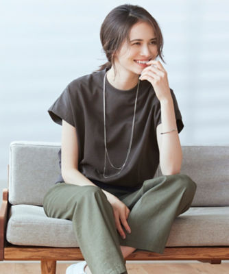 ＜23区 (Women)＞【ＳＬＯＷ／洗える】コンパクトインレー　フレンチスリーブ　カットソー（ＫＫＳＷＳＭ０９６１）