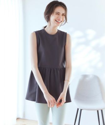 ＜23区 (Women)＞【ＳＬＯＷ／洗える】コンパクトインレー　ペプラムヘム　カットソー（ＫＫＳＷＳＭ０９６２）