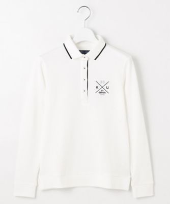 【23区ゴルフ】人気ハニカムカノコ 長袖ゴルフポロシャツM 定番人気【MEN】ハニカムカノコ 長袖ポロシャツ